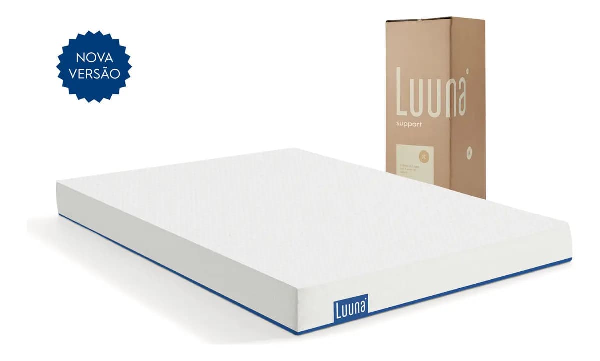 Colchão Casal Luuna Support, Espuma Firme, 10 Anos de Garantia, 18cm, Ortopédico com Suporte à coluna