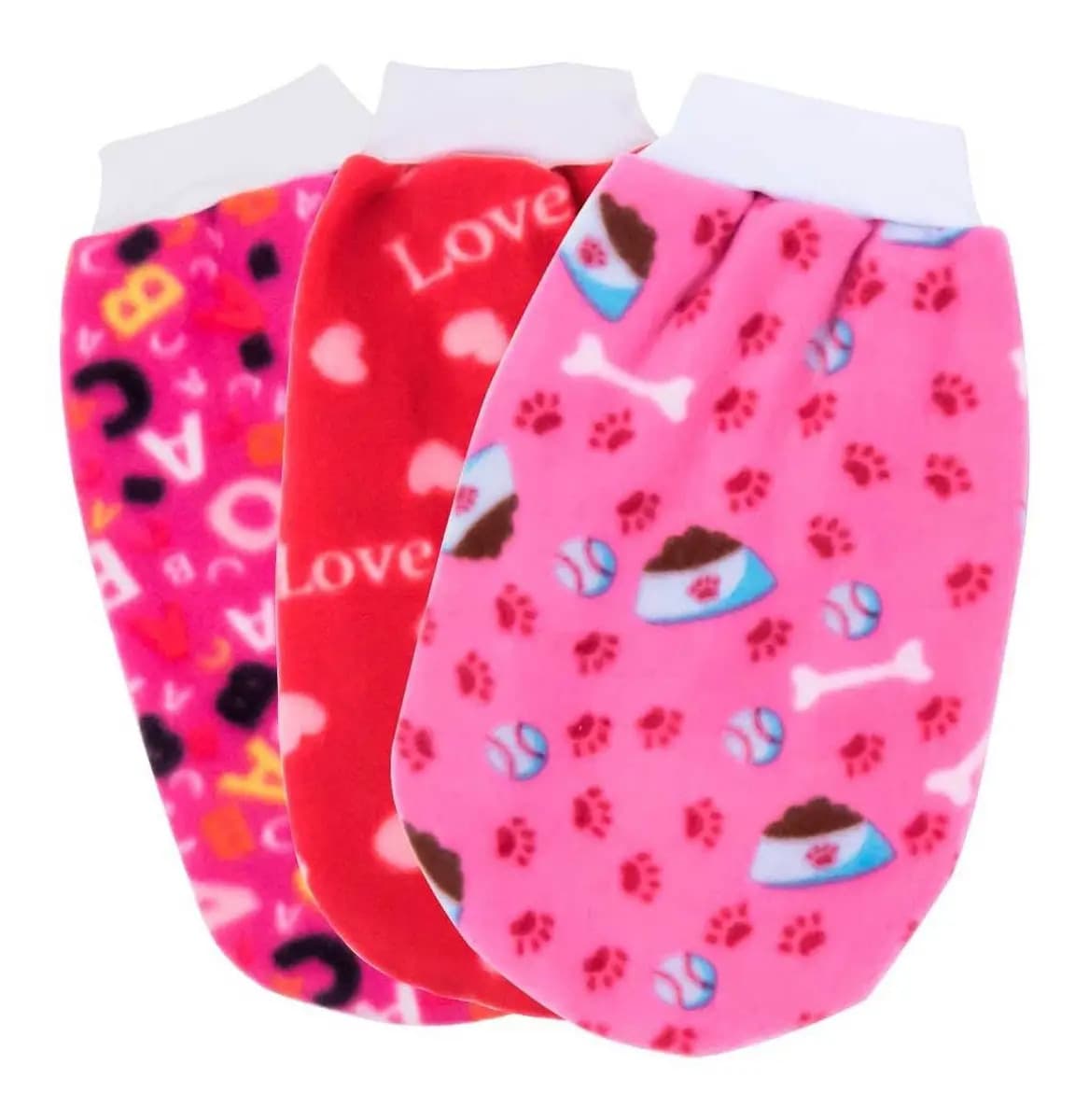 Kit C/3 Roupinhas Soft Inverno Para Cachorro Nº01 Atacado Cor Fêmea