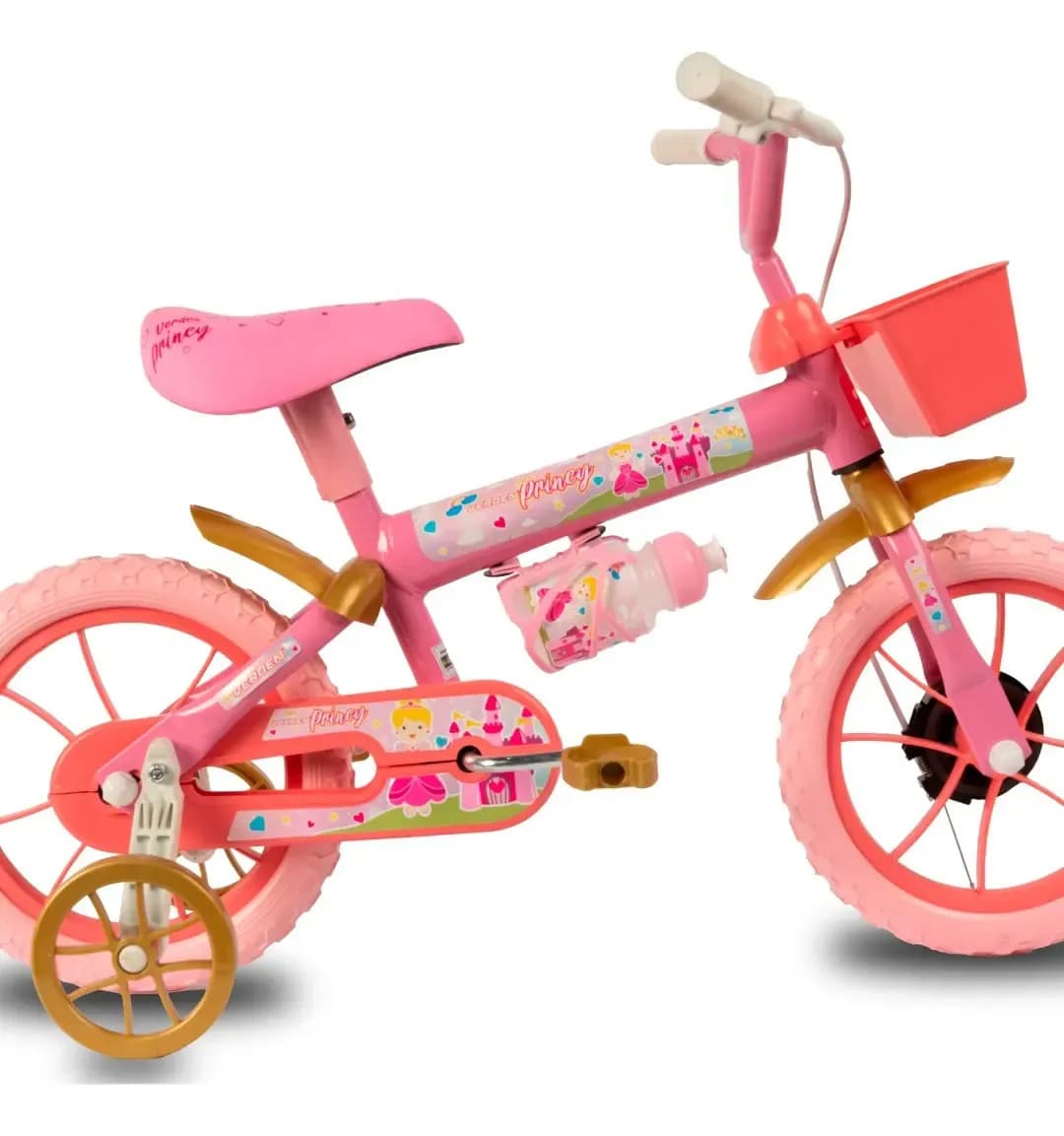 Bicicleta Infantil Verden Princy Aro 12 Garrafinha E Cesta Rosa Único