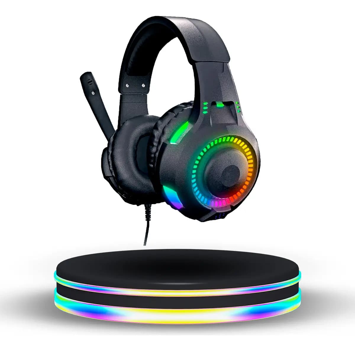 Fone De Ouvido Headset Gamer Rgb Led Pc Computador Vídeogame Rival EG-307
