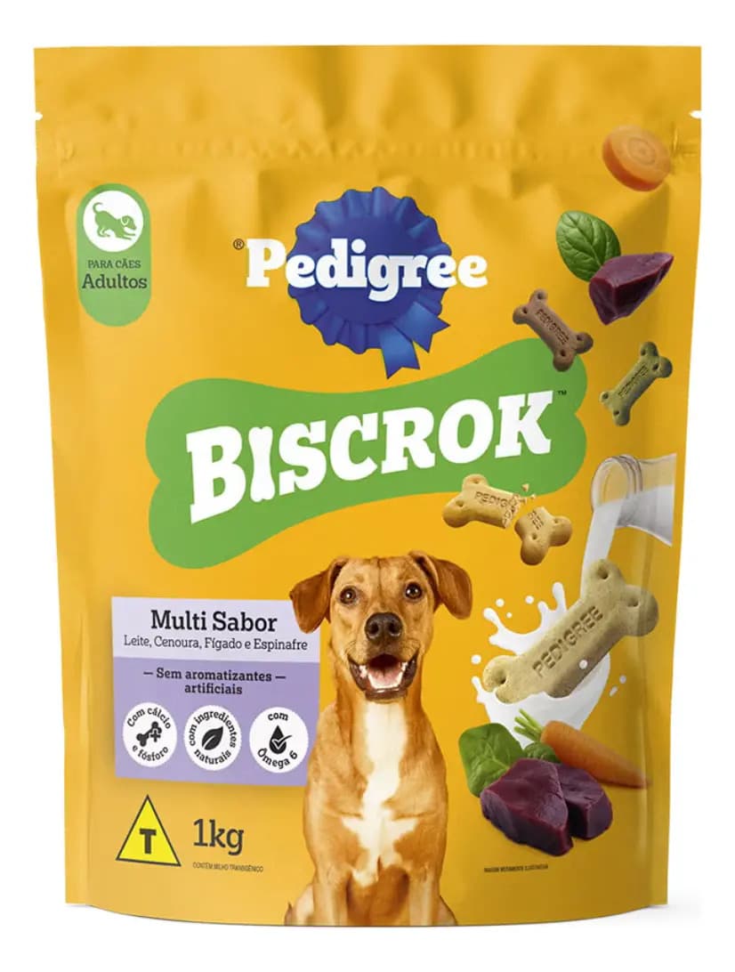 Petisco para Cães Biscrok Adulto Multi Sabor 1kg Pedigree