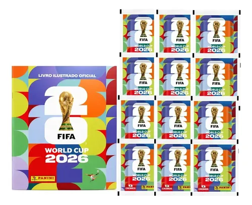 Álbum Copa Do Mundo 2026 Capa Mole + 84 Figurinhas - R$ 111,54
