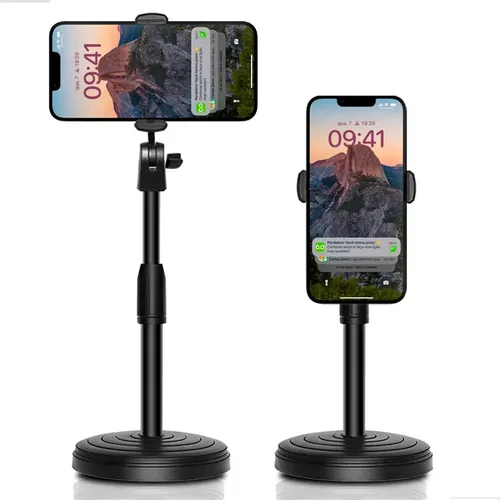Suporte Apoiador De Celular Mesa Tripé Selfie Regulagem 360° - R$ 19,9