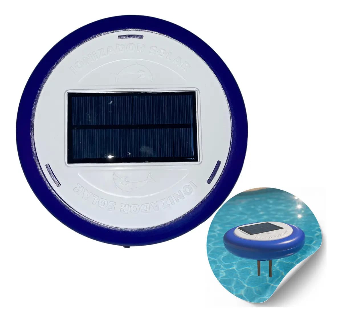 Ionizador Solar para Água Piscina 100.000 L até 50m3 sem Cloro Flutuante Eficiente Adeus Algas