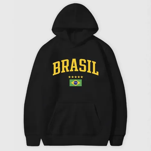Moletom Canguru Unissex Brasil Vibes Edição Copa Do Mundo