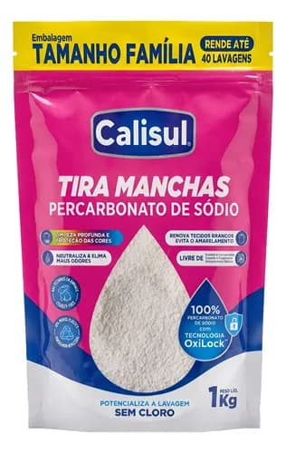 Tira Manchas Percarbonato Calisul Brancas E Coloridas - 1kg - R$ 29,99