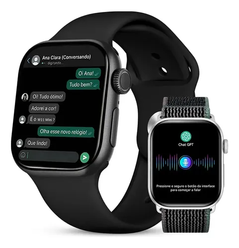 Smartwatch Auarfit A11t-mini 1.75 Com Bluetooth E Whatsapp