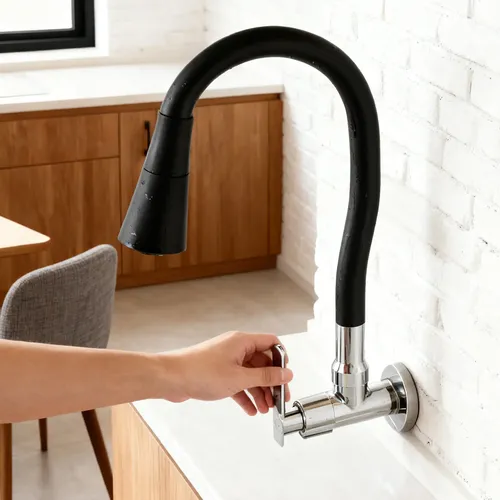 Torneira De Cozinha Clássica Flexível Para Bancada Ou Parede - R$ 28,98