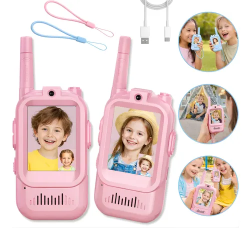Walkie Talkie Infantil Brinquedo Chamada Vídeo Crianças 300m - R$ 96,72