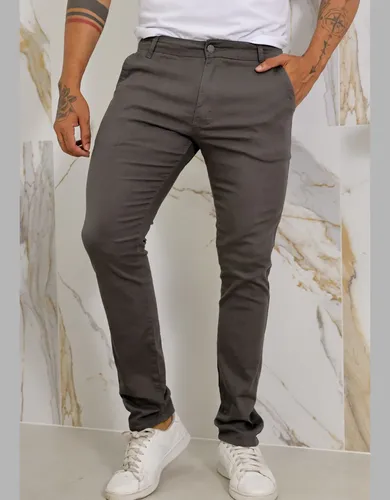 Calça Masculina Sarja Premium Esporte Fino Bolso Faca Lycra - R$ 66,99