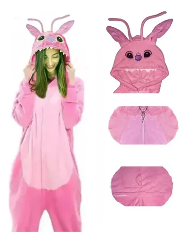 Pijama Kigurumi Stitch Angel Unissex Plush Adulto
